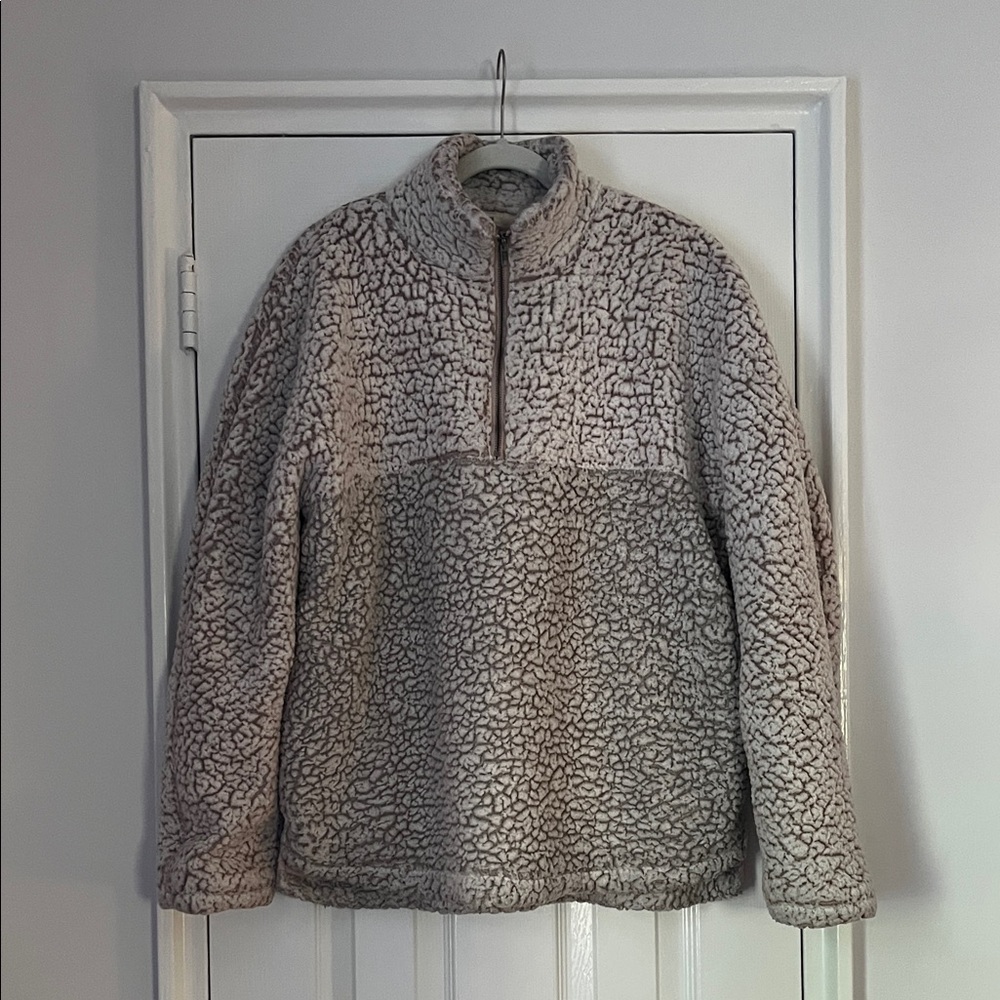 Thread & Supply Cream Sherpa Quarter Zip